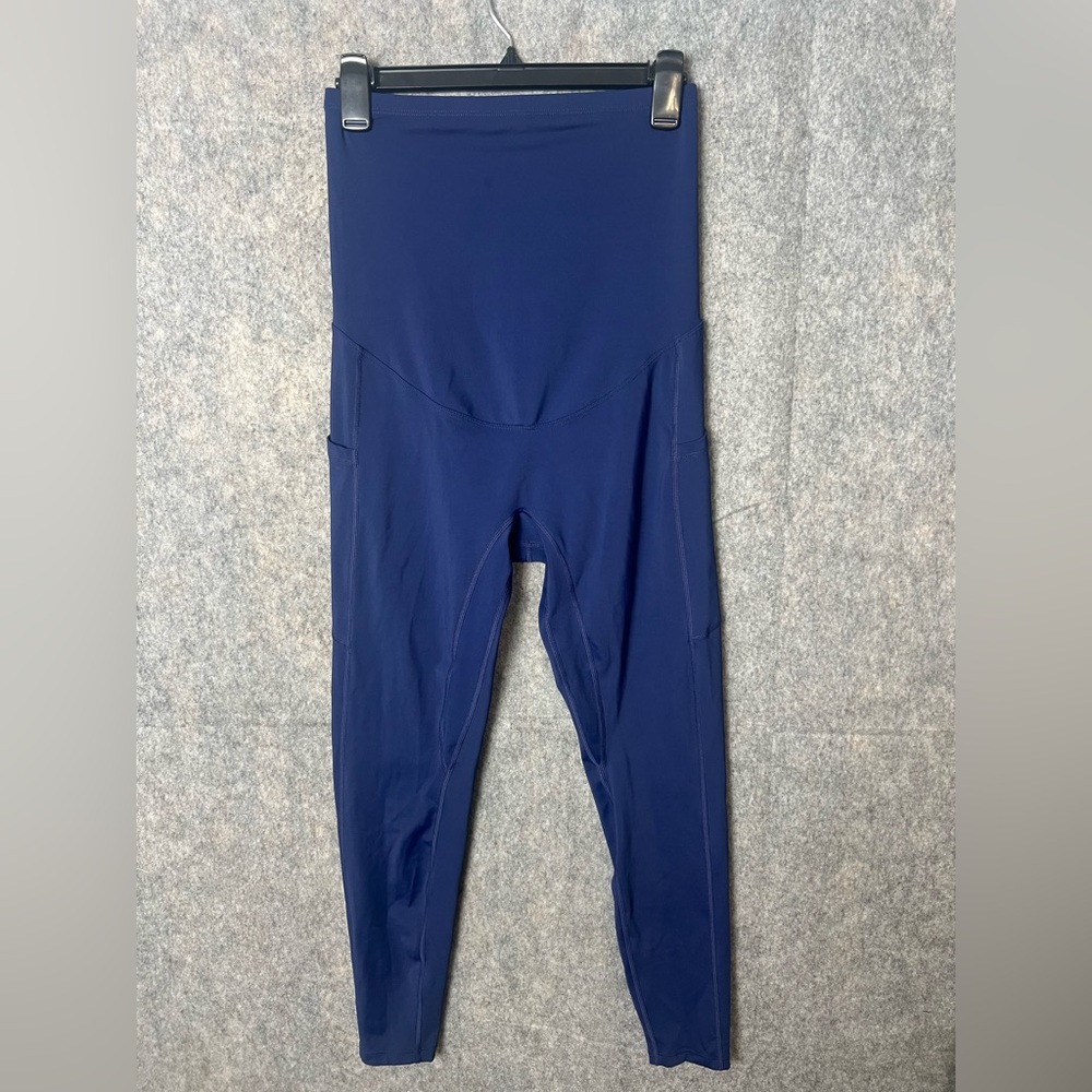 Enerful‎ Woman’s Medical Blue Highwaisted navy blue maternity leggings
